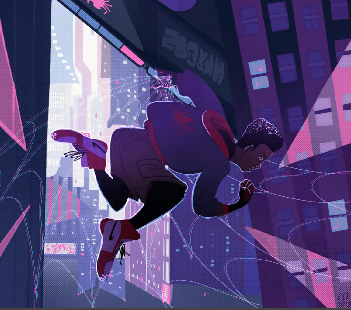 Miles Morales from Spiderman: Into the Spiderverse.